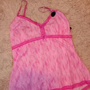 Harve Bernard Women’s Size 3X Pink & White 2 Piece Pajamas Spaghetti Strap NWT